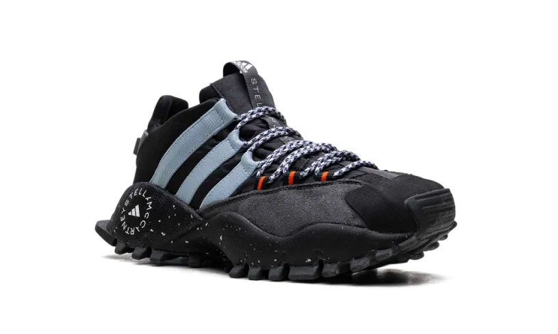 More Adidas Shoes Seeulater WMNS 'Stella McCartney - Core Black Utility Grey Hi-Res Blue'
